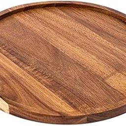 Skafa Rustic Elegance: Wooden Round Tray Versatile Home Decor Accent for Serving and Display Small Wooden Serving Tray, Candle Holder Tray Home Decor, Decorative Trays for Home Decor (Round)-image-60