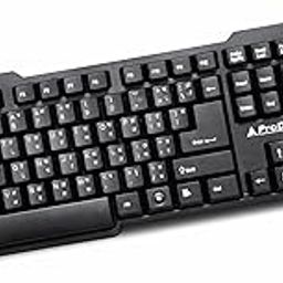 ProDot ProSeries Wired Keyboard with Rupees Symbol | Hindi Devanagari | Made in India | Ergonomic, Spill Resistant Design | 104 Keys | 10M Key Life | 1 Year Warranty | Works with Windows, iOS, Linux-2