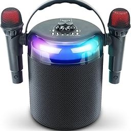 Impex Rechargeable Karoke Speaker 40W | Portable Bluetooth Speaker with 2 Wireless Mic | Supports AUX, Bluetooth, USB, TF, FM Radio (KM1305)-18
