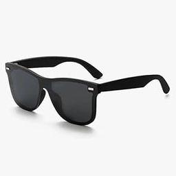 Flat Top Lens Sunglasses,TR90 Retro One Piece Shades Polarized Sunglasses for Men Women-image-10
