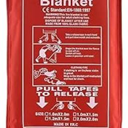 Fire Blanket for Emergency Fire - Best Quality 420GSM Fiber Glass Fabric - Ideal for First Aid Stations, Disaster Kits, Plants, Offices, Schools and other public places (1mtr x 2mtr)-image-94