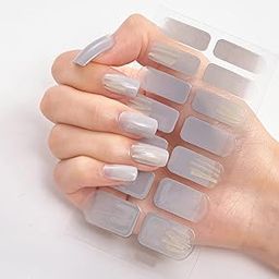 3D Nails Stickers for Women, Girls, Female & Kids Waterproof Nail Art Glittery Luxury Extension Peel Off Self-Adhesive DIY Nails Stickers 14 Tips DQ-01 (Multicolored)-image-69