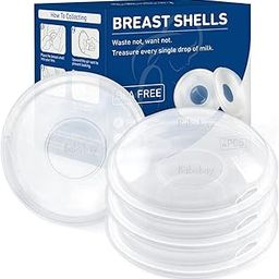 Breast Shells, 4 Pack Nursing Cups, Milk Saver, Protect Sore Nipples for Breastfeeding, Collect Breastmilk Leaks for Nursing Moms, Soft and Flexible Silicone Material, Reusable-image-59