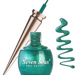 Seven Seas Liquid Color Eyeliner - 5ml | Waterproof | Smudgeproof | Long Lasting | Eyeliner for Women (Green, 5ml)-image-21