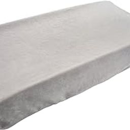 My Blankee Minky Solid Changing Pad Cover, Silver, 16" x 32"-image-1