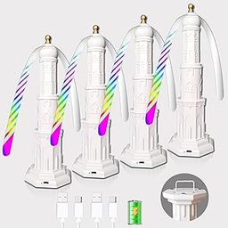 NIASIA 4pcs Food Fans for Tables Rechargeable,Retractable Food Spinner for Indoor Meals,Picnic,Party(White)-picture-17