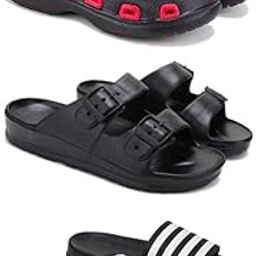 Lightweight Classic Clogs || Sandals with Slider Adjustable Back Strap for Men-Combo(3)-3017-3115-3024-image-61