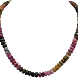 Multi Tourmaline Gemstone Round Shaped Bead Strand-image-63