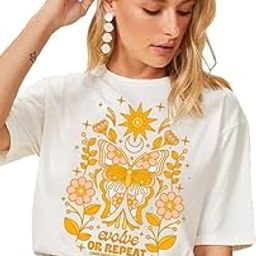 Evolve Graphic Design Womens Round Neck Tshirt |Classic Aesthetic Print White Tshirt-image-95