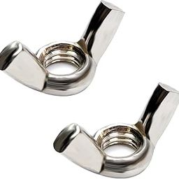 Yinpecly M10 Wing Nuts, Stainless Steel Hand Twist Tighten Ear Butterfly Nut for Furniture Decoration, Silver 6 Pcs-image-95
