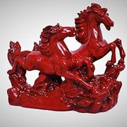 INARA Creation Resin Two Running Victory Horses Statue (Size Small -13cm) (Red), Animal-image-63