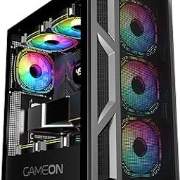 GAMEON Trident IV Gaming PC Case - ATX/M-ATX/ITX Support, ARGB+PWM Lighting, Tempered Glass, Pre-Installed 4 Fans, Water Cooling Ready.-image-64
