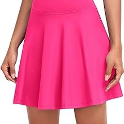 Knee Length Skorts Skirts for Women with Shorts High Waisted 20" Tennis Skirts Athletic Golf Skirt Workout Skort with Pockets-image-45