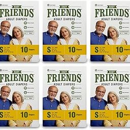 Friends Easy Adult Diapers Tape Style - 60 Count (Small) with odour lock, Unisex, Leakproof, Wetness Indicator and Anti-Bacterial Absorbent Core- Waist Size 22.44-39.37 inch; 57-100 cm-image-50