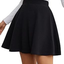 Solid Women and Girls Mini Flared Skirt-image-38