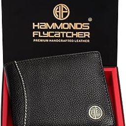 RFID Protected Bi-Fold Wallet for Men Leather Original, Mens Wallet, Leather Wallets for Men, Stylish Purse with 6 Card Slots, 1 ID Slot, Coin Pocket, Gift for Mens - Asphalt Black-image-91
