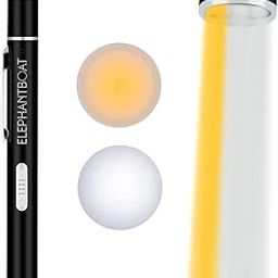 ELEPHANTBOAT® Dual Light Pen Torch for Doctors Nurses - USB Rechargeable White and Yellow Beam for Checking Oral, Pupil, Eyes, Ears, Nasal Cavity (Black)-image-17