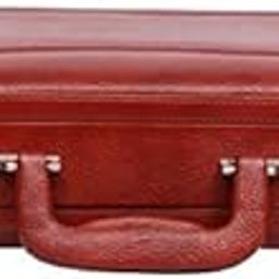 Genuine Leather Expandable Briefcase Tan. Dimensions: 18" x 4" x 12.50" (L x W x H)-picture-25