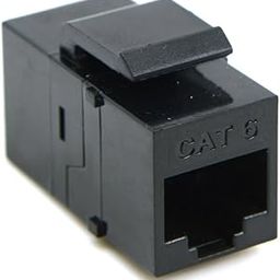 CY Adapter UTP CAT6 Keystone Coupler RJ45 Female to Female UTP CAT6 Keystone Inline Coupler Black-image-42