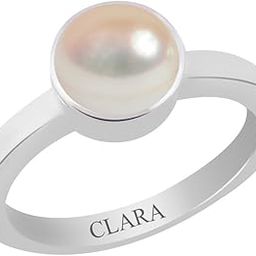 Certified Pearl (Moti) 4.8cts or 5.25ratti Elegant Silver Ring for Men and Women-image-60