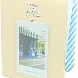 O Ozone 64 Pockets Card Size Pockets Fujiflims Mini Photo Album for Fujifilm Instax Mini 9 7s 8 8+ 25 26 50s 70 90 Instant Camera Name Card, Photo Book (Beige)-image-6