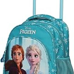 Original Disney Frozen Kids Trolley School Bag | Spinner Backpack Case With 2 Wheels | Polyester Carry-On | Unique Bags for Cute Girls | Turquoise - 16Inch & 18Inch-image-107
