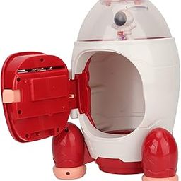 Ubersweet® Toddler Money Locker, Sound Effect Round Edge Electric Money Saving Can Light for Money Saving (Red)-picture-32