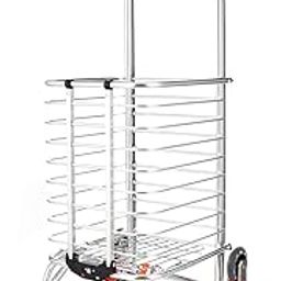 4tens Folding Hand Truck Luggage Cart with Wheels Trolley Cart for Home Office Car Travel Luggage Shopping Trolley (8 Wheel Shopping Trolley)-picture-20