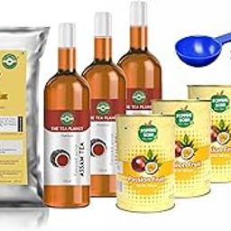The Tea Planet Peach & Mango Fruit/Refreshing Series Tea Starter Kits - 65 Servings(Approx.) -350ML Per Kit-62