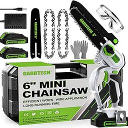 Gardtech Mini Chainsaw Cordless 6 Inch - Portable Electric Chainsaw Cordless Battery Powered, Handheld Small Chain Saw with 2-side Security Lock [Southpaws Friendly] for Wood Cutting, Pruning Branches-picture-21