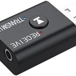Techdash Bluetooth Transmitter Receiver, 2-in-1 AUX Adapter for TV/Car/PC/MP3 Player/Home Theater/Switch, Audio Adapter-22