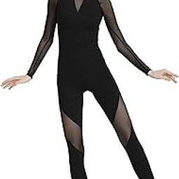 Dance Elite Dynamic Unitard for Women - Long Sleeve Unitard, Soft Mesh Panel Design-image-26
