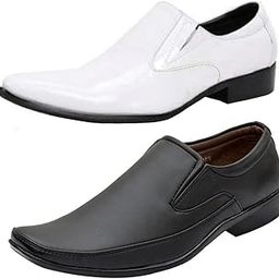 Latest Trendy Formal Shoes/Party Shoes/ 2 Shoes Combo with Free Belt for Men and Boys (BAZAAR8911_VTR-401-Wht) Multicolor-image-104