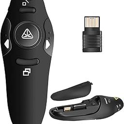 rts Wireless Presentation Clicker for PowerPoint Presentations, USB Dongle Presenter Remote with RF 2.4GZ Laser Pointer Slide Clickers for Mac/Windows/Linux, Computer/Laptop, Google Slide/PPT/Keynote-11