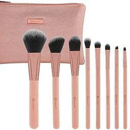 BH STUDIO PRO makeup brush set, Pretty In Pink 10 Piece Brush Set with Cosmetic Bag-45