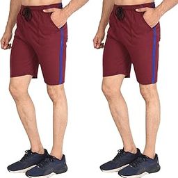 Unisex (Pack of 2) Shorts Zip Pockets (Black, Darkblue Free Size 26 to 36 inch Waist)-image-102
