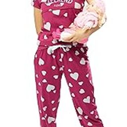 Women's Cotton Heart Printed Feeding Top & Payjama Nightsuit Set-picture-24