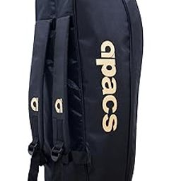 Apacs Badminton Kitbag Pro | Two Compartments | Soft Padded Straps | Durable Polyester Badminton Kitbag (Black)-image-94