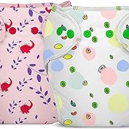 Bumberry New & Improved Smart Nappy For New Born Baby (LXL |10-18 months) | Holds Upto 3 Pees With Extra Absorbtion & 100% Leak Protection All in One Cloth Diaper For Just Borns - 2 Pcs - Kit 2-17