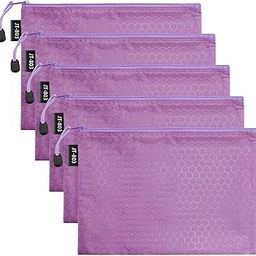 LUHIUMOYA A4 Document Wallet, Waterproof Document Bag with Zip, Bag for Paper, Documents, File, Cosmetics, Homework (Purple)-46