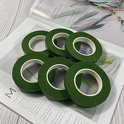 Little Blooms® Floral Tape Green, Tape for Flower Making | Ideal Flower Making Materials | Flexible Flower Tape for Craft Projects 12pc 12Mtr Each-17