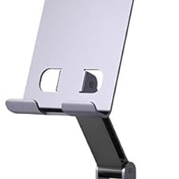 Adjustable Phone Stand Holder, Desktop Mount, Foldable Mobile Phone Dock, Silver and Black-13