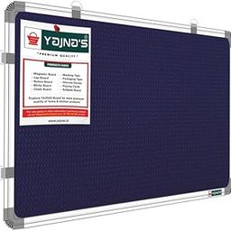 YAJNAS® 3x4 Feet Premium Material Blue Designed Notice Board/Soft Board/Bulletin Board/Pin-up Display Board for Study Room, Office, School & Home Use-30