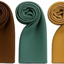 Trending Plain Chiffon Georgette Fancy Hijab/Scarves/Shawl/Stoles/Duppatta Combo of 3 Muslim Women Malaysian Soft College Girls Abaya Scarf Collection-image-6