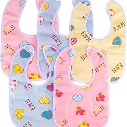 ZIBELL Baby Bibs for 0 to 12 Months, Soft Cotton Waterproof Spill-Resistant Bibs for Newborn, Fast-Dry Infant Apron, Comfortable & Durable Baby Bibs-28