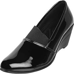Metro Women Faux Leather Modern Fashion Heel Pumps-picture-48