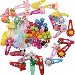 Soika Multicolor Tic-Tac Hair Clip & Rubber Band For Baby Girls, Toddler Girls & Women Pack of 20 (Baby Clip & Beads)-image-72
