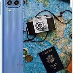 AtOdds - Samsung Galaxy M32 (4G) Mobile Back Skin Rear Screen Guard Protector Film Wrap (Coverage - Back+Camera+Sides) (Travel Map)-image-89