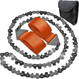 ZAPTVI Pocket Chainsaw 36-Inch Manual Hand ChainSaw with 48 Bidirectional Teeth Portable RopeSaw, WireSaw & CableSaw for Camping, Survival, Hiking, and Backpacking Camp Saw for Fast, Easy Cutting-image-74