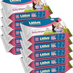 Little's Soft Cleansing Baby Wipes (Pack of 10, 80 Wipes)-18